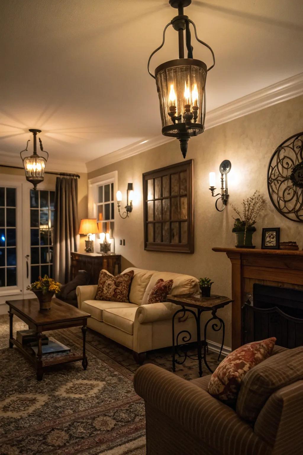Subdued lighting fashions a welcoming and personal undercover bar setting.