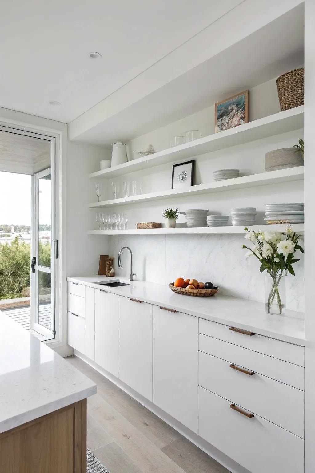 A minimalist kitchen that says a lot by keeping it simple.