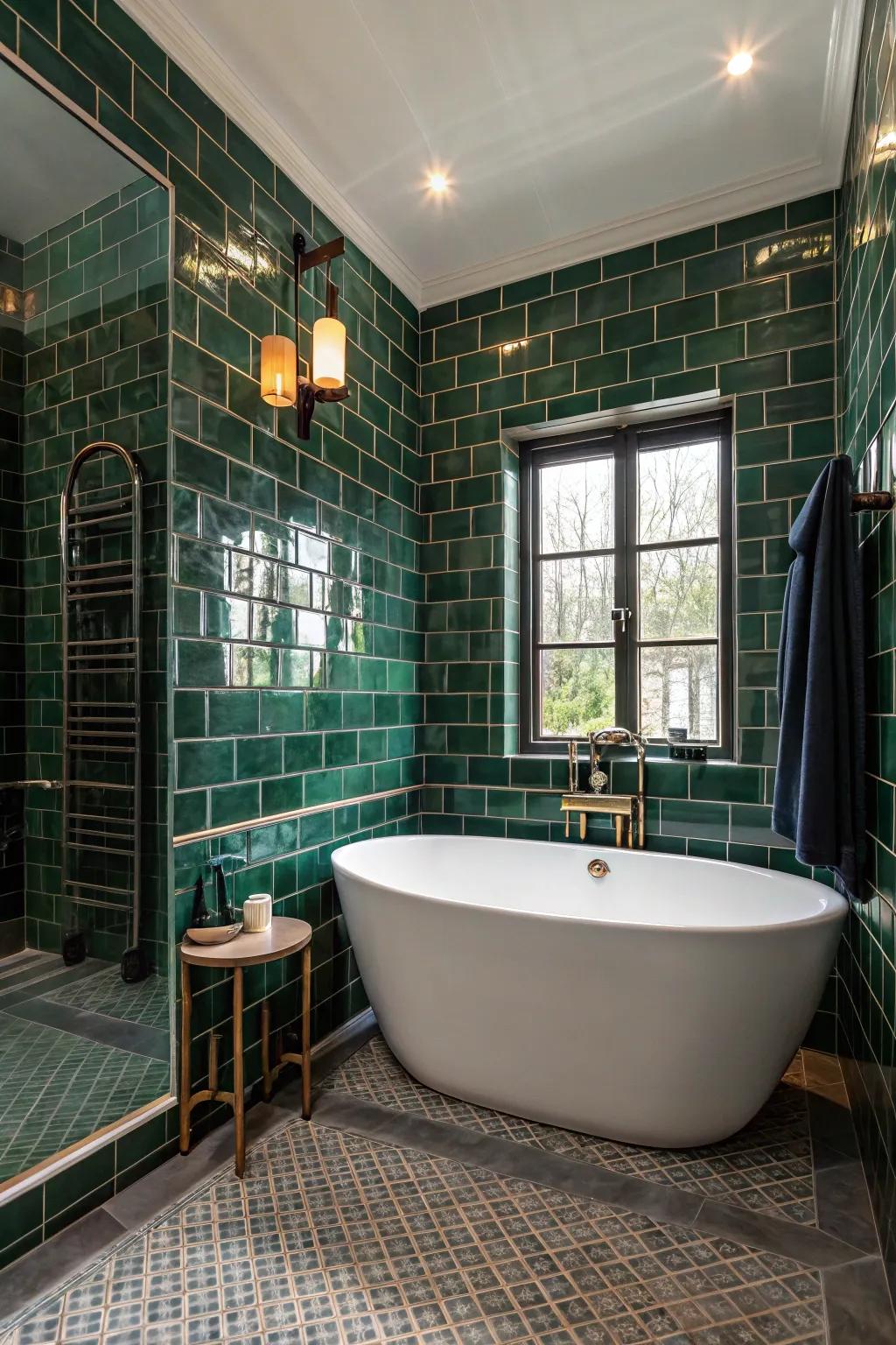 Deep and intense colors transform your bathroom into a peaceful sanctuary.