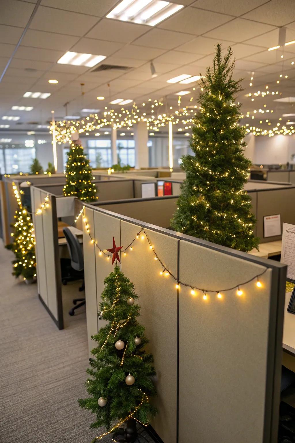 Transform work areas into joyful spaces with simple festive touches.