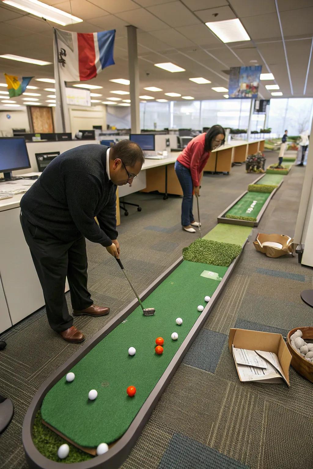 Workstations become engaging parts of the game with everyday supplies acting as obstacles.