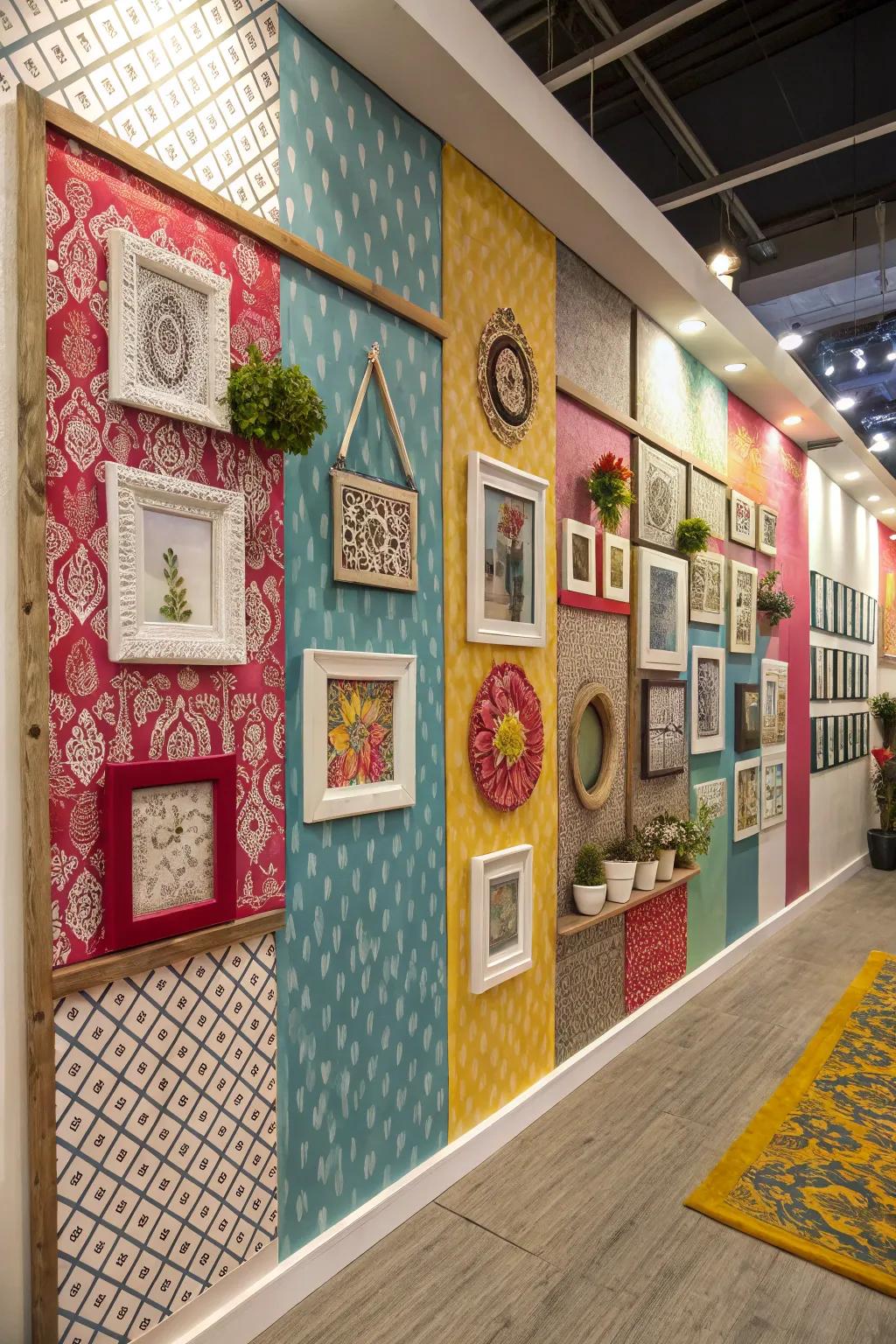 A wall converted into an impressive ornament showcase.