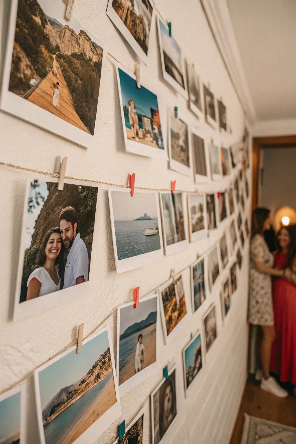 Embrace retro vibes with a Polaroid-style photo collage.