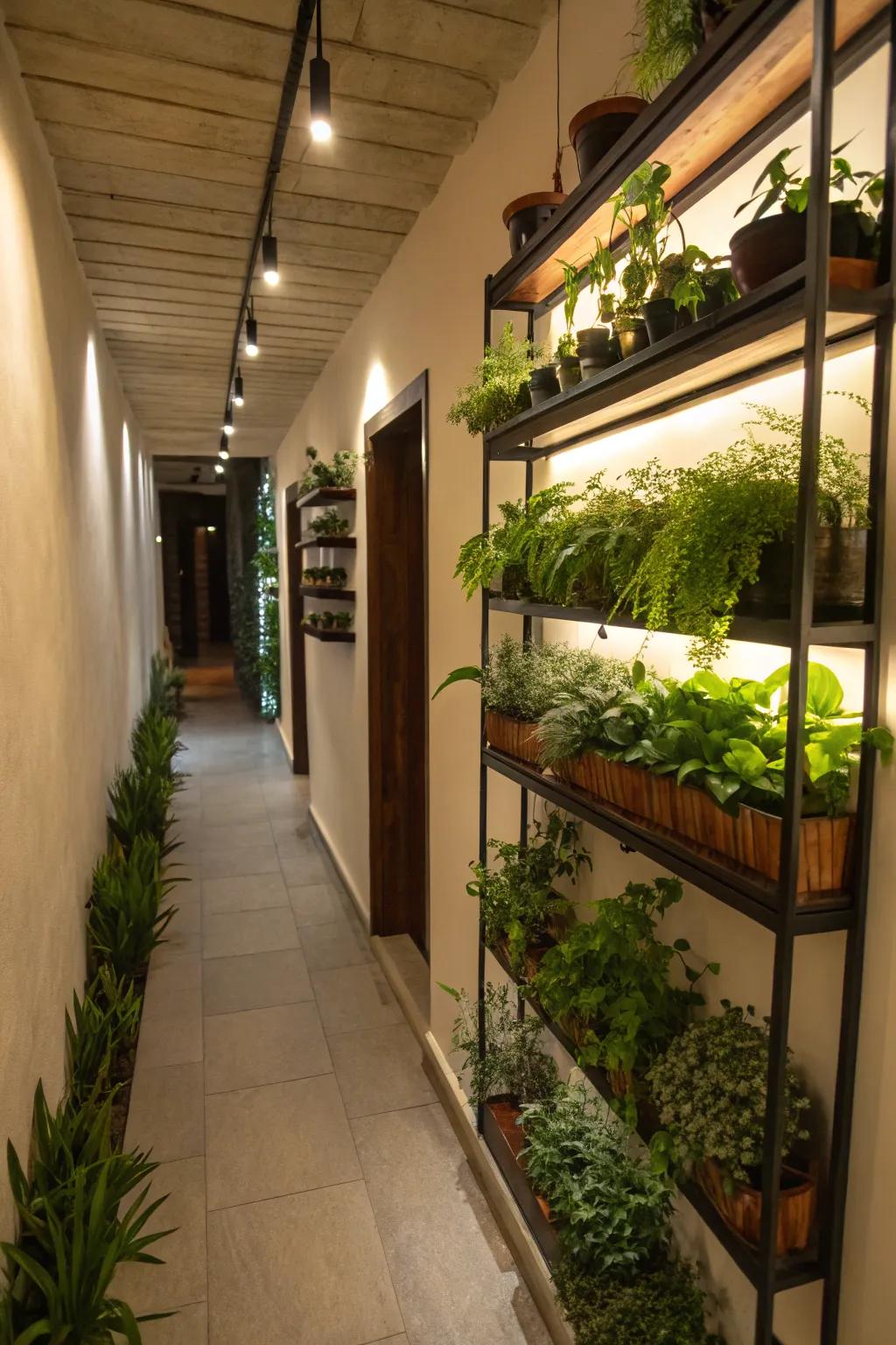 Amplify space with an awe-inspiring vertical plant arrangement.