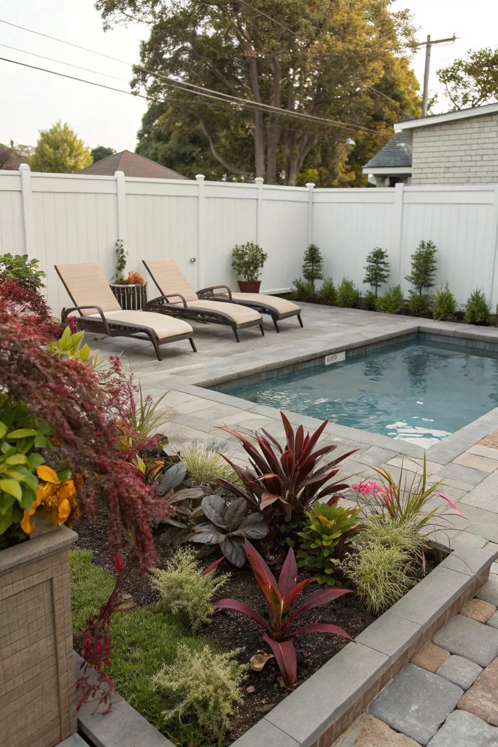 A cocktail pool introduces a dash of sophistication to any limited backyard space.