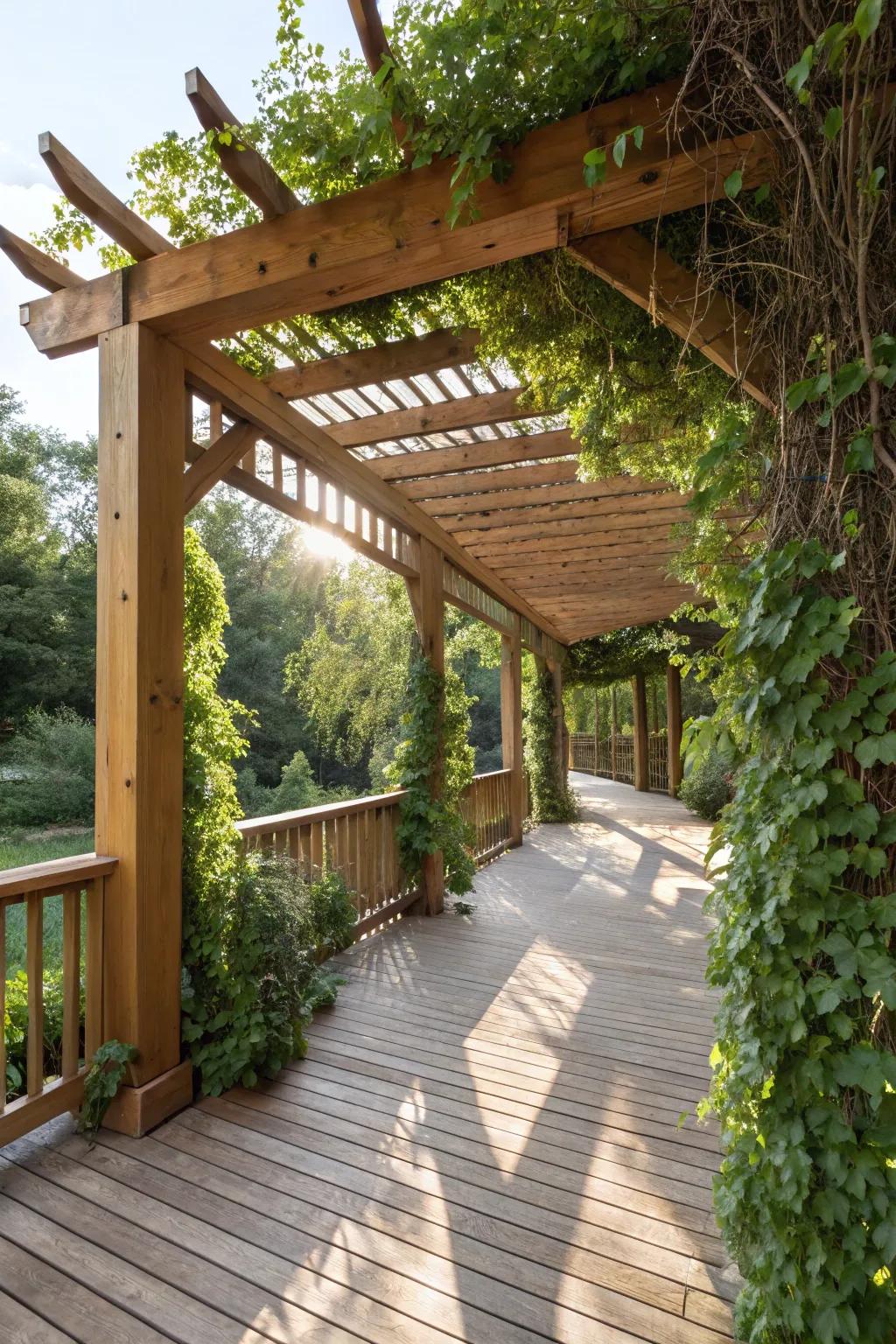 An archway infuses refinement and natural allure into any deck.