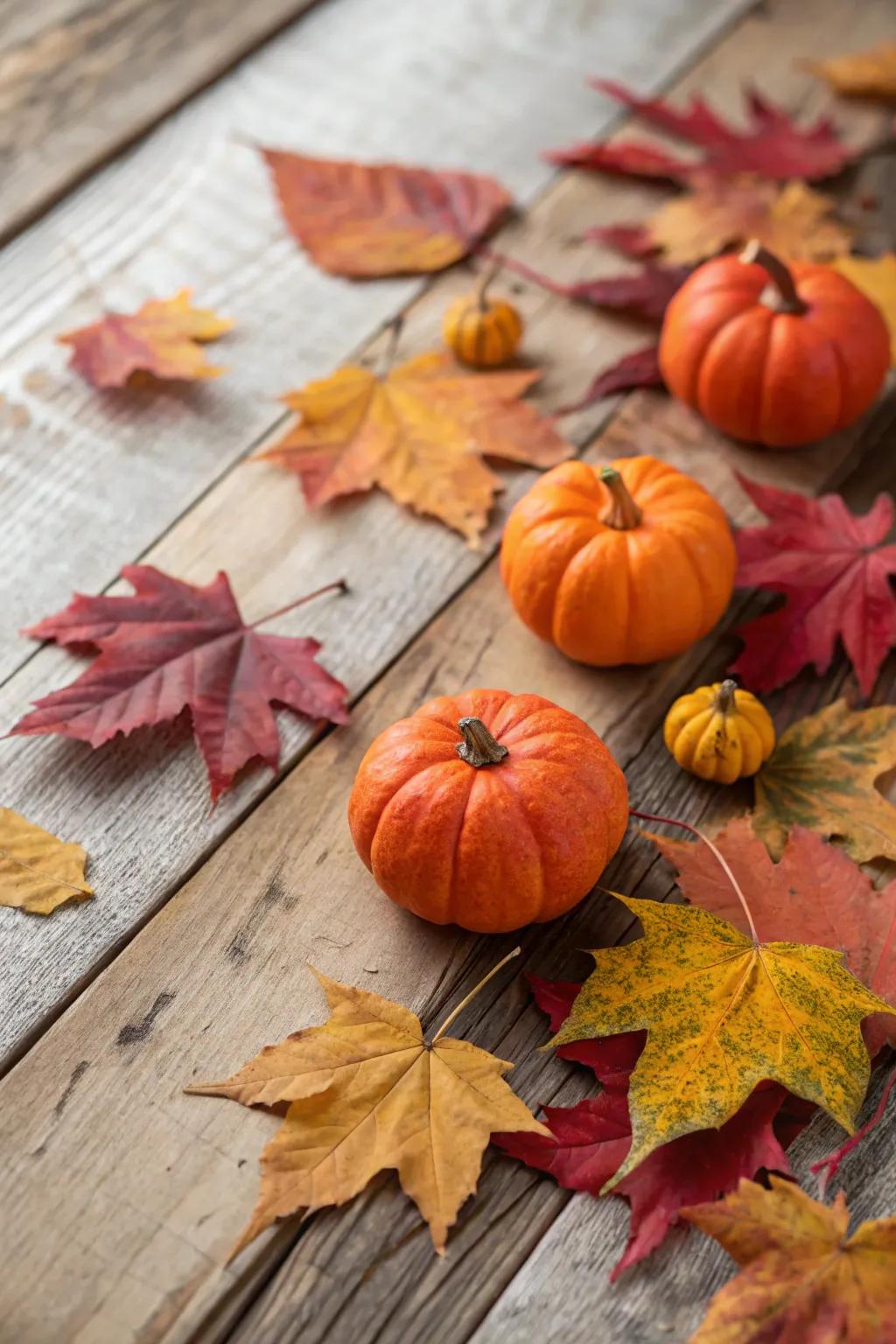 Mini gourds set the perfect stage for a fall baby shower.