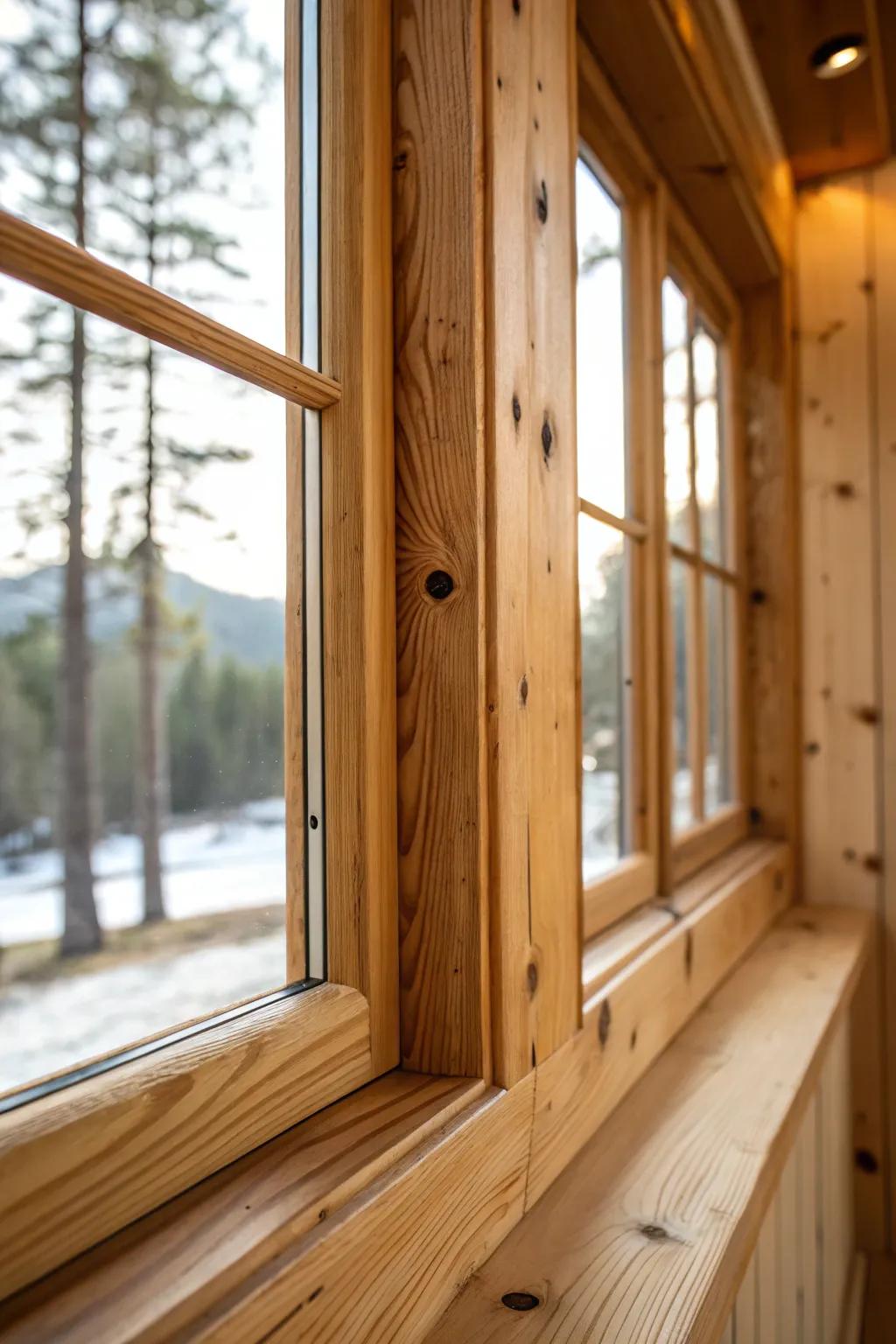 Unprocessed wood textures bring an inviting sense of warmth.