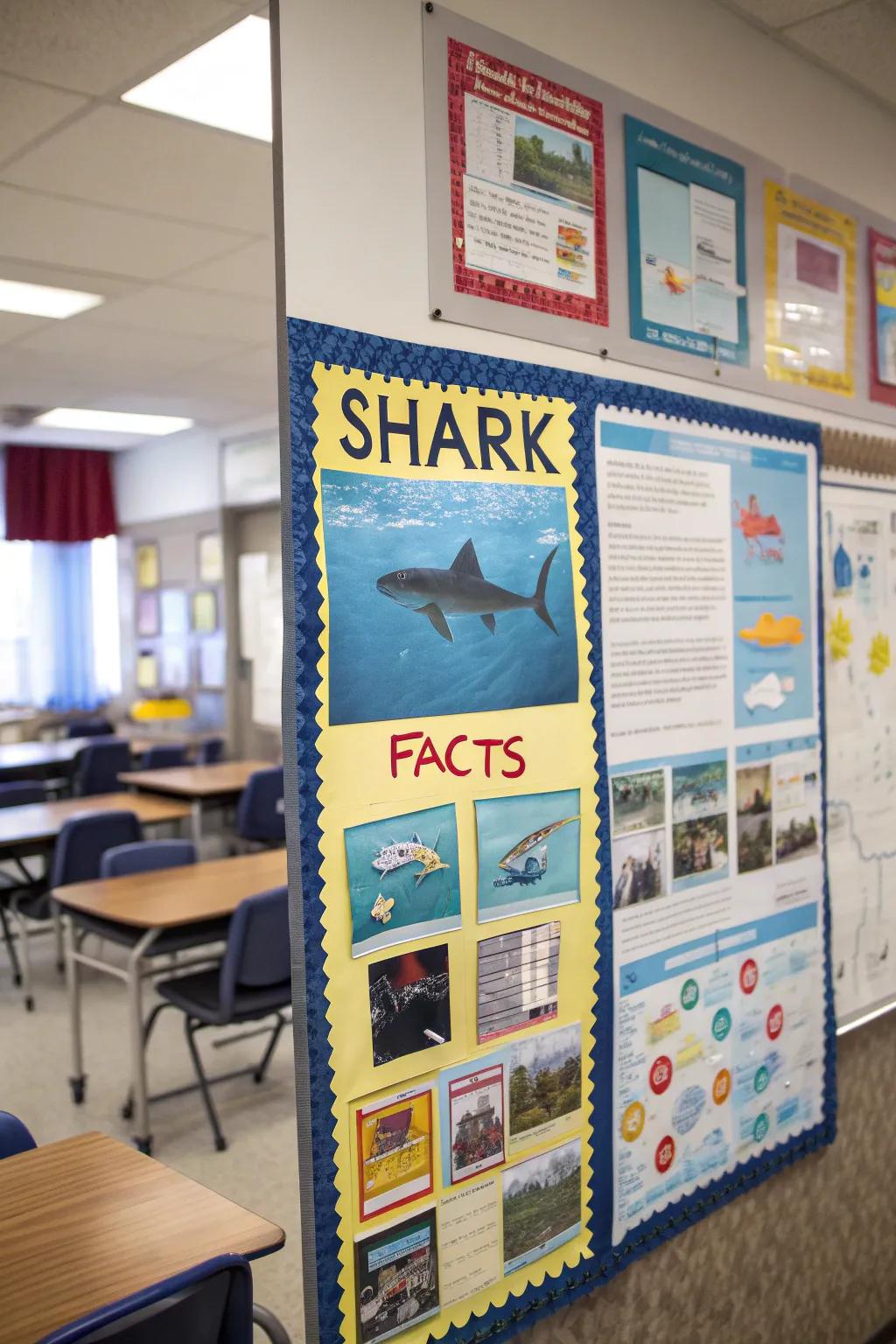 A fascinating display of shark information for curious minds.