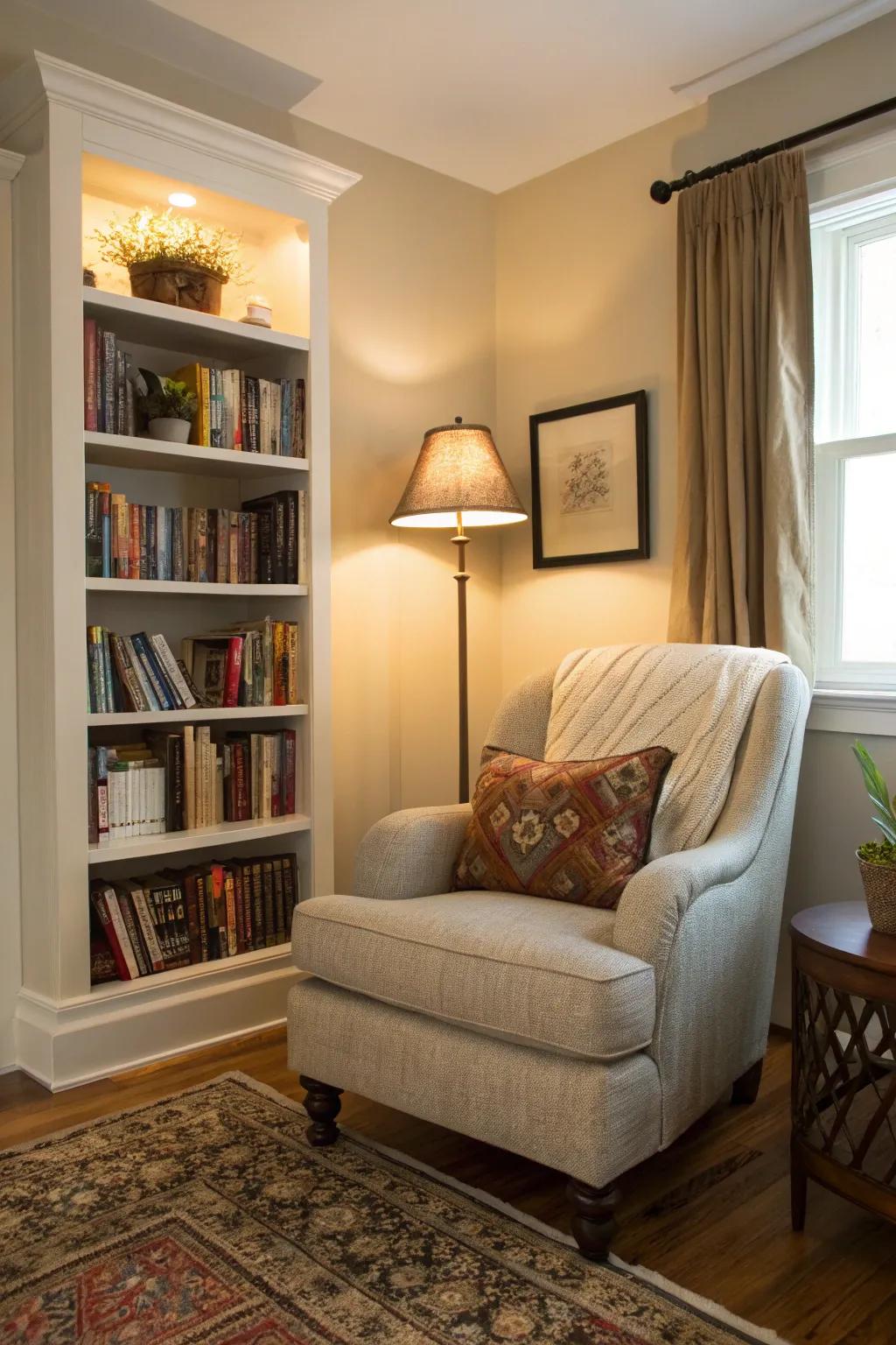 Make full use of every corner to build your unique library refuge.