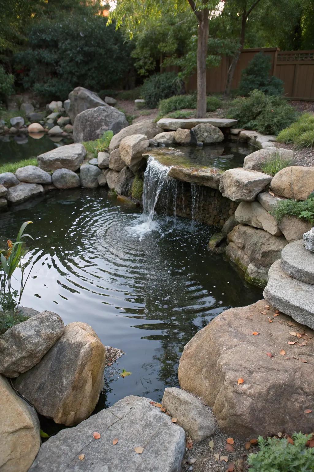 A natural stone haven infuses a bit of wilderness into your backyard.