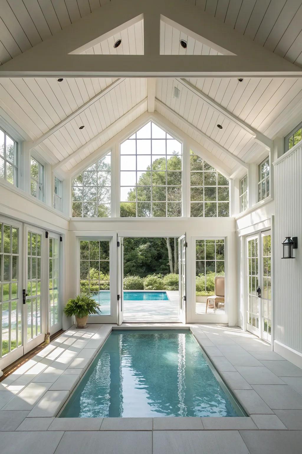 A bright, open layout featuring large windows that let in lots of natural light.
