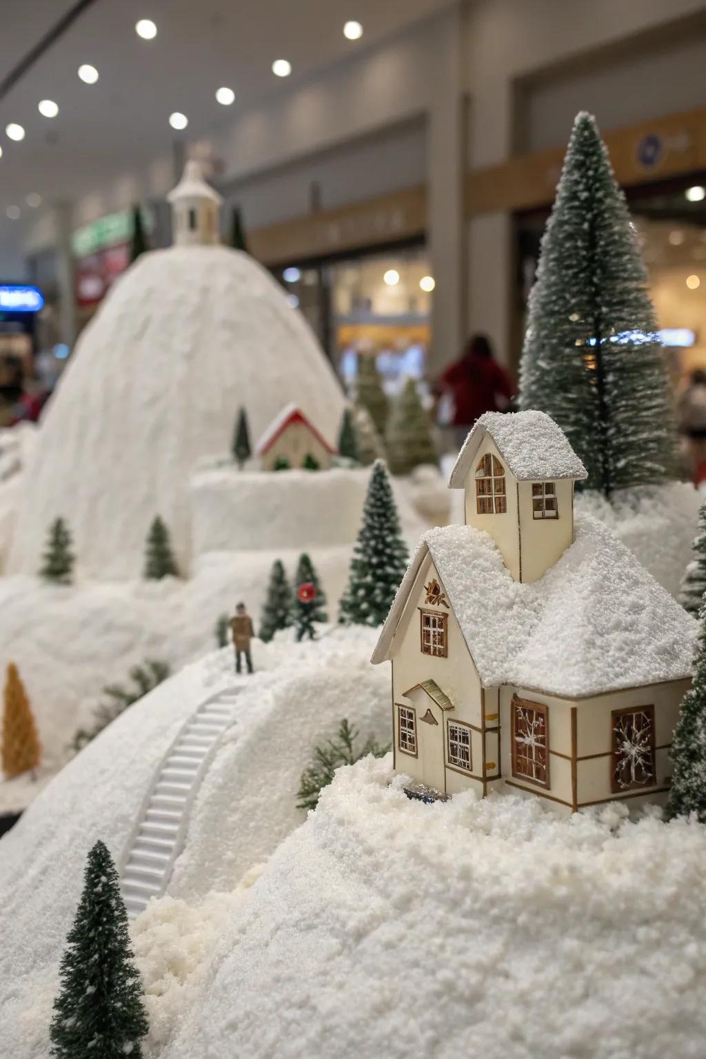 Elevate the positioning of your village to produce a vibrant winter scene.