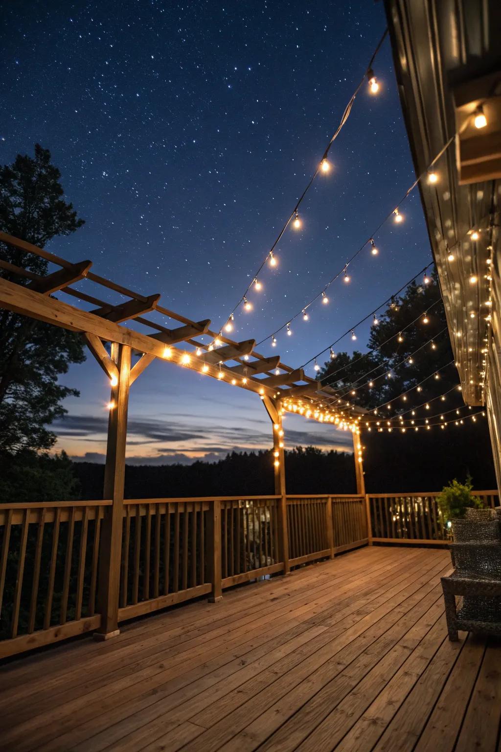 Sunlight twinkle ribbons cast a magical radiance on any deck.
