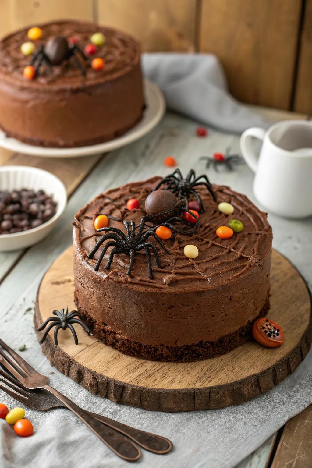 The quintessential cocoa spider cake, a consistently loved option.