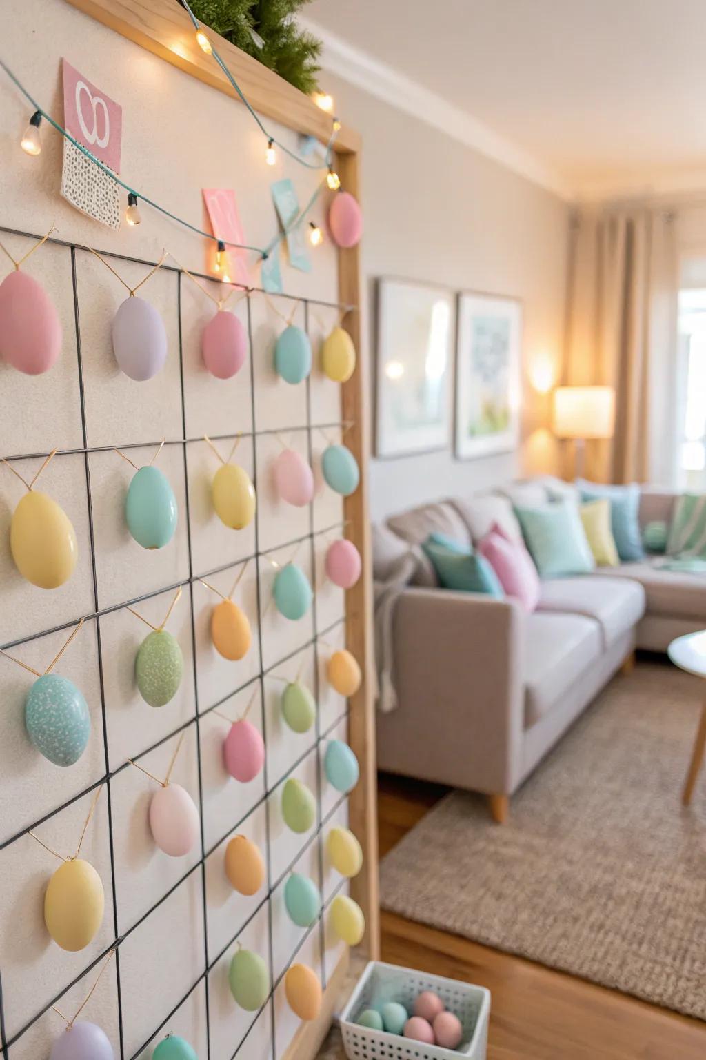 Gentle pastel Easter eggs give your spring decor a soft hint.