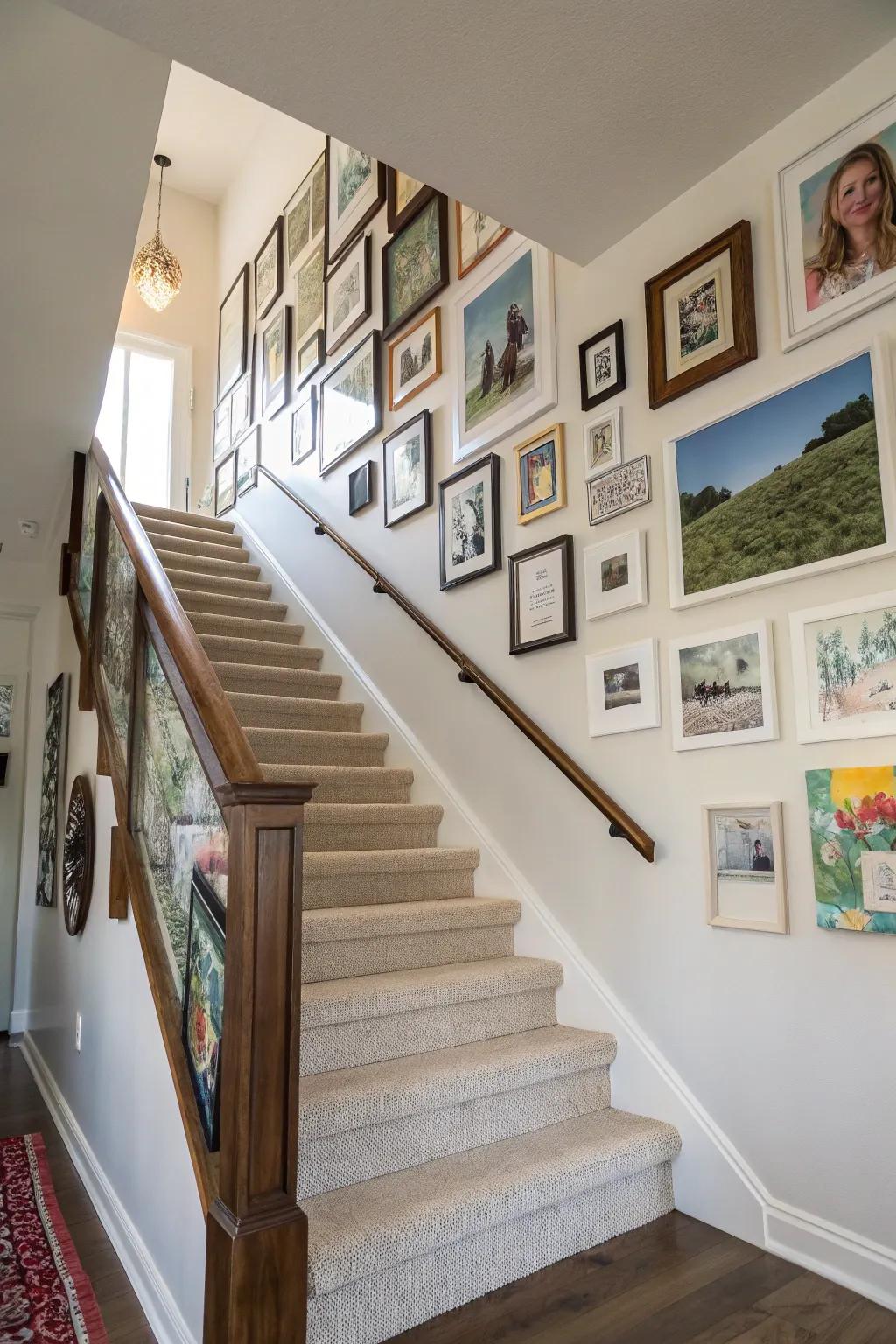 Make your stairway truly yours with a gallery of treasured moments.