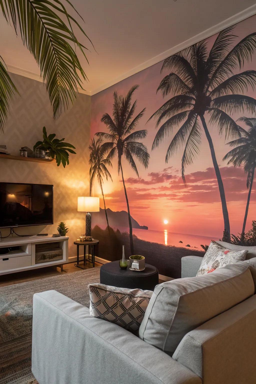 Feel the essence of the beach with tropical wallpaper.