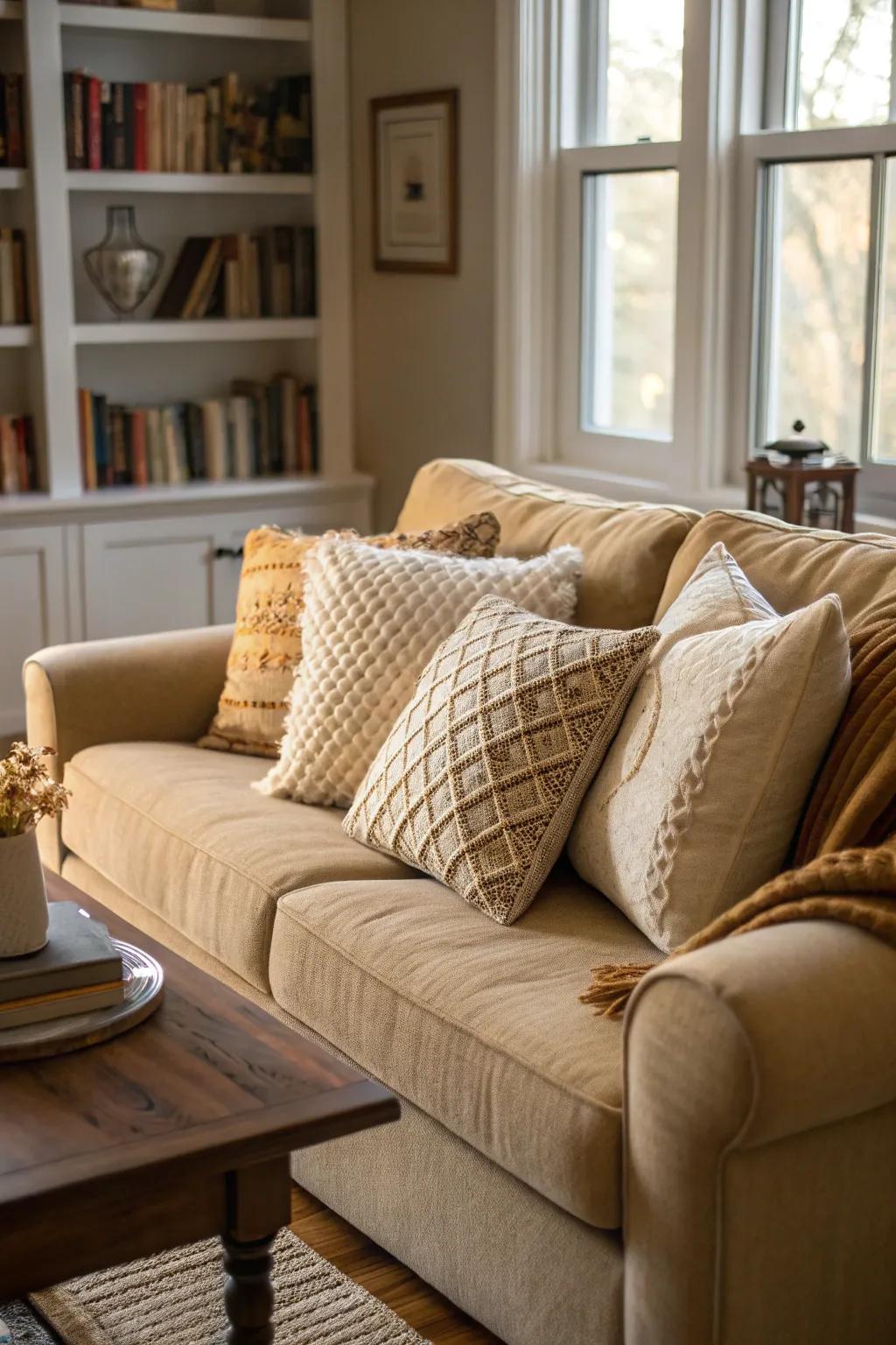Neutral shades provide a balanced and soothing setting.