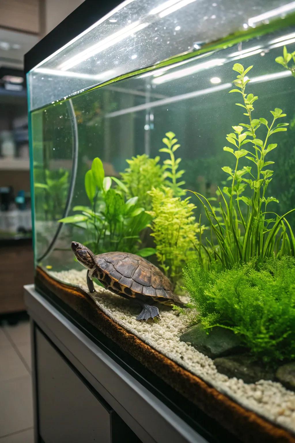 Plants bring life and natural beauty to your turtle's environment.
