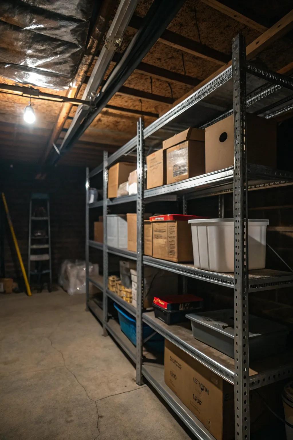 Durable shelving systems boost storage capabilities under your house.