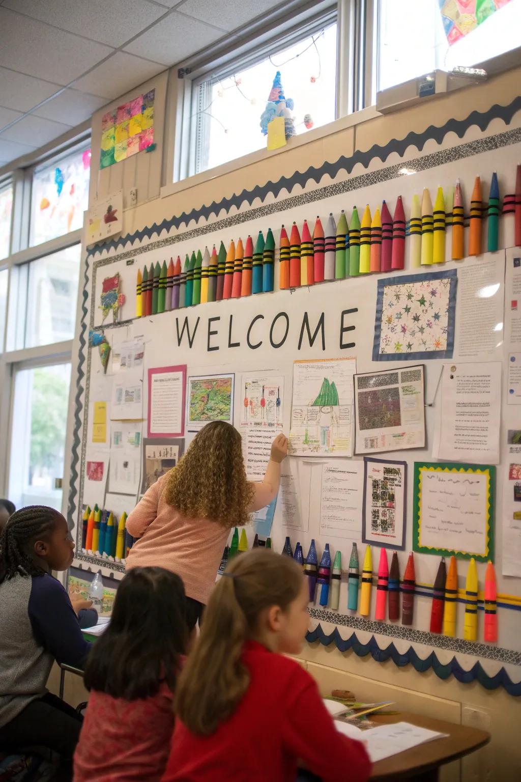 A lively, marker-centric board designed to brighten the classroom and generate excitement for the year ahead.