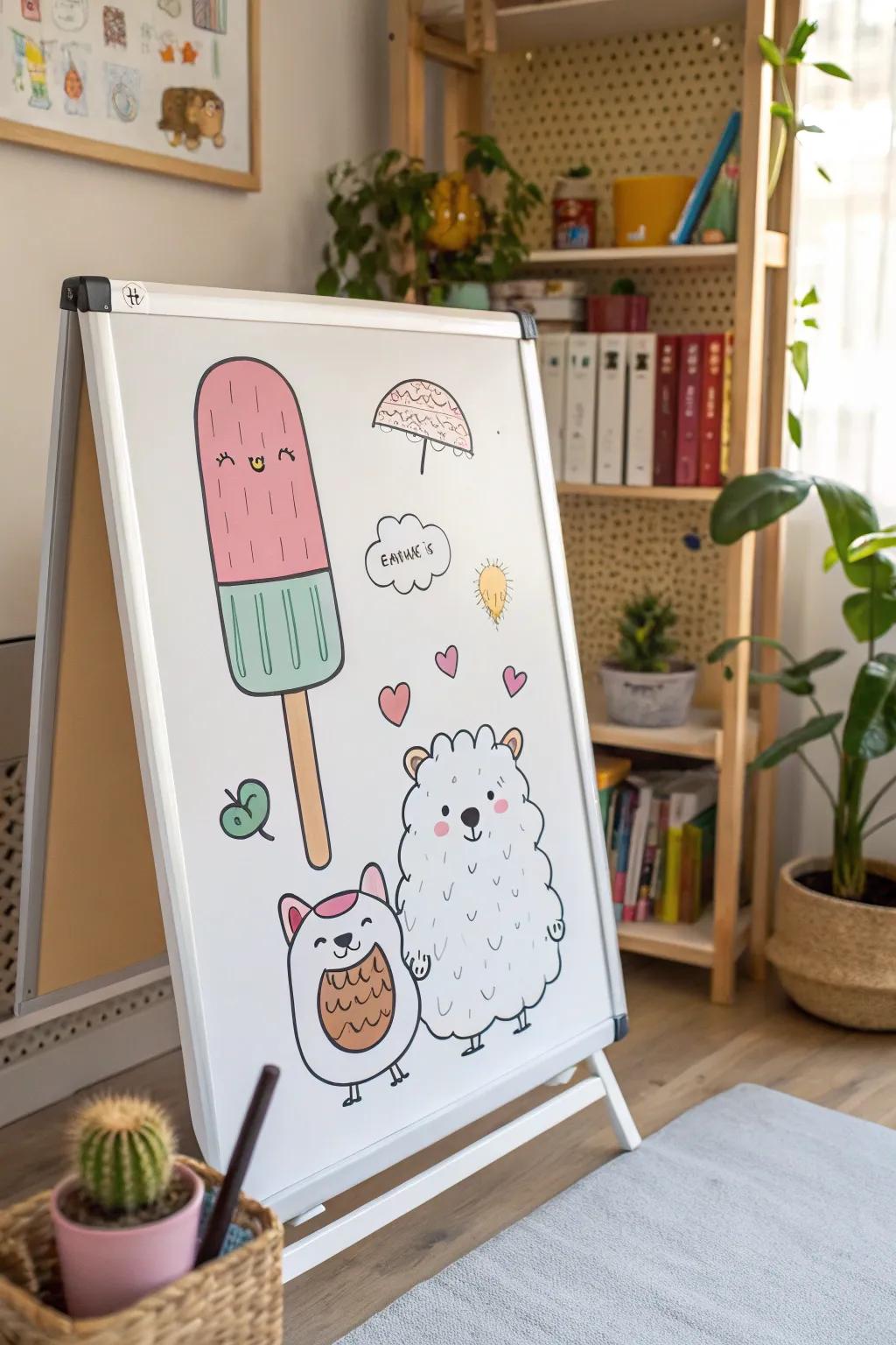 Adorable cartoon drawings to brighten your workspace.