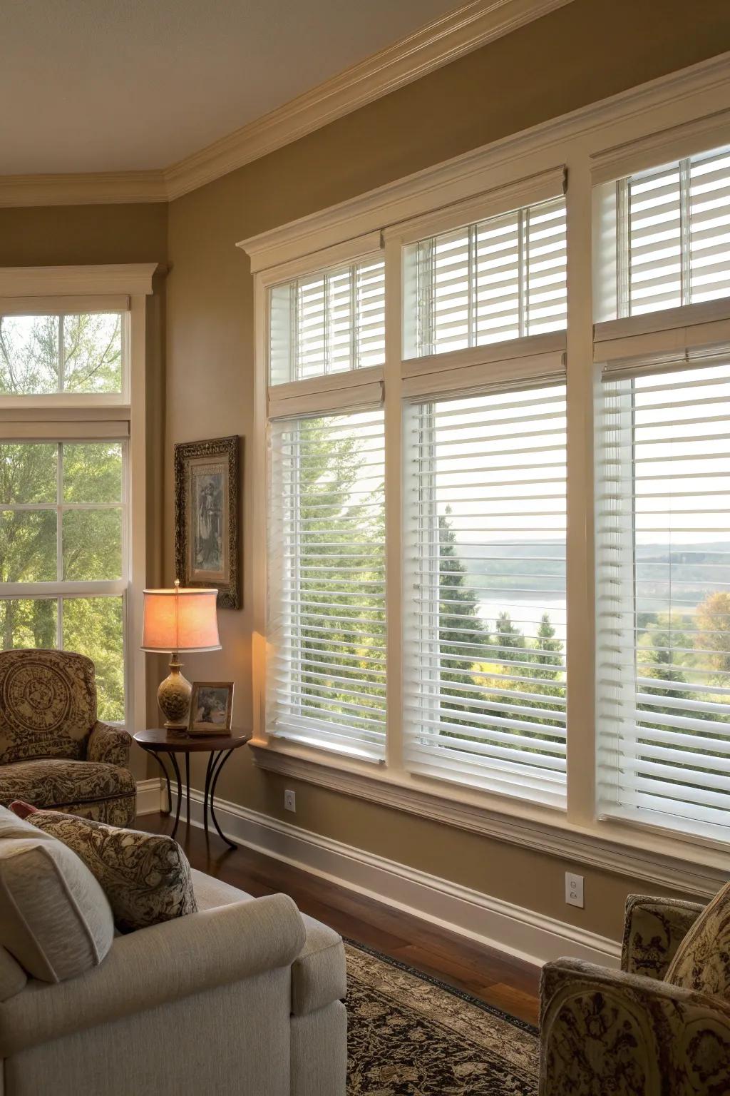 Traditional window dressings accentuate the timeless elegance of casement windows.