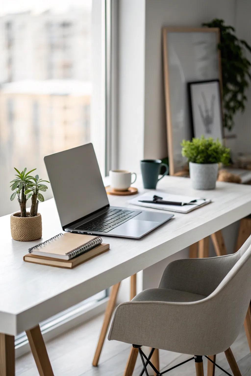 A minimalist desk arrangement fostering focus and clarity.
