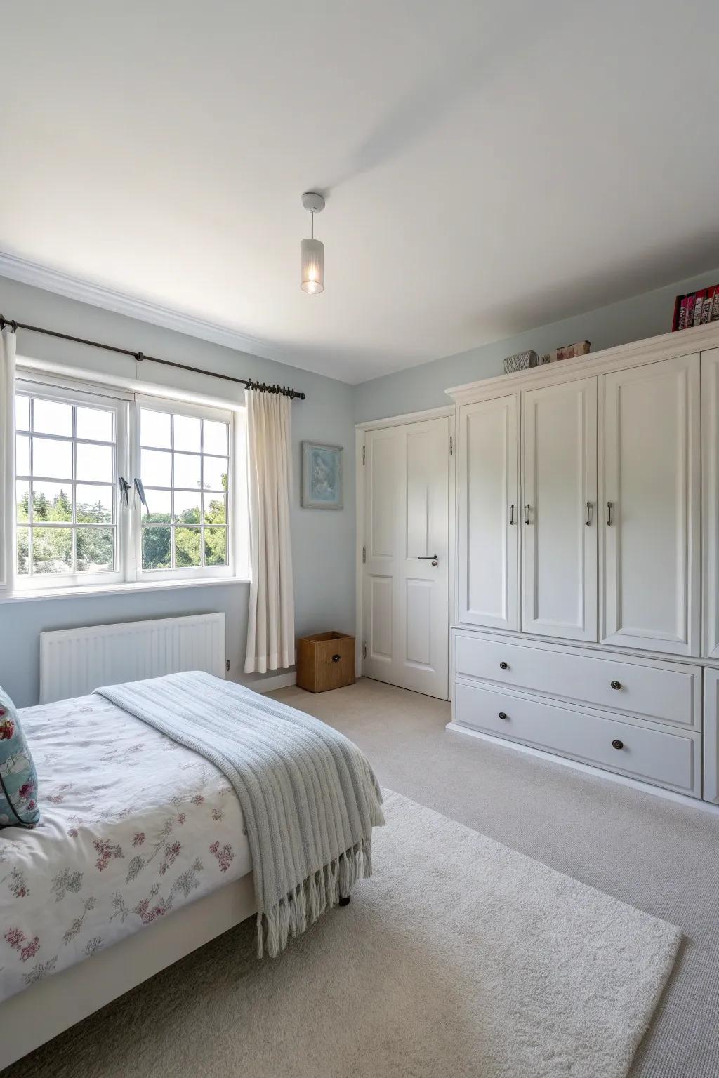 Small rooms appear larger with light colors.