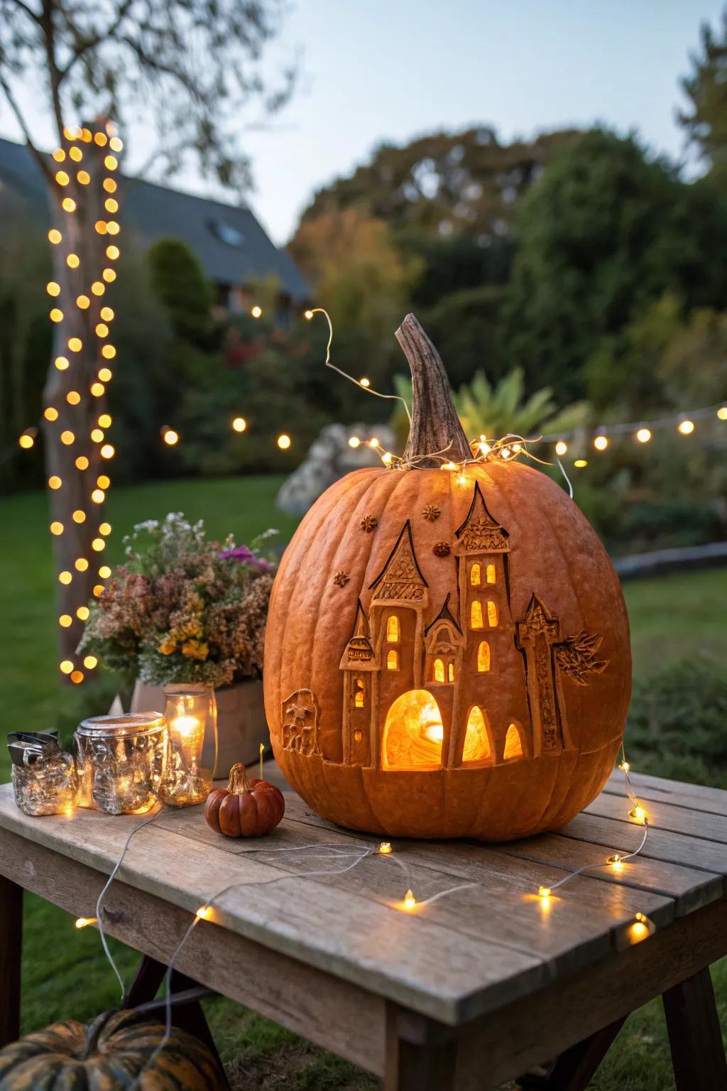 With fantastical gourd sculptures, enter a fairy tale.