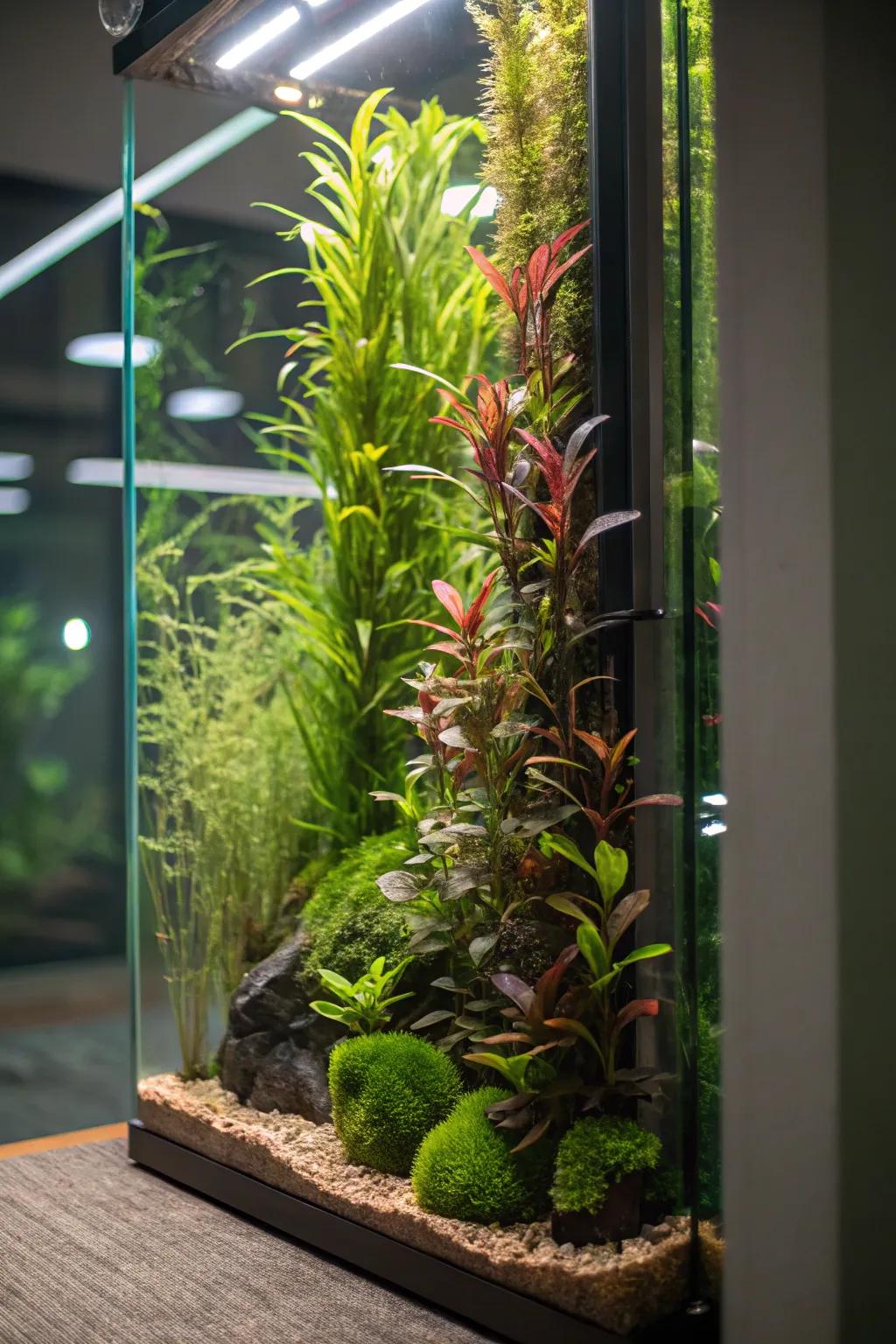 Elevate your scheme using vertical garden elements.