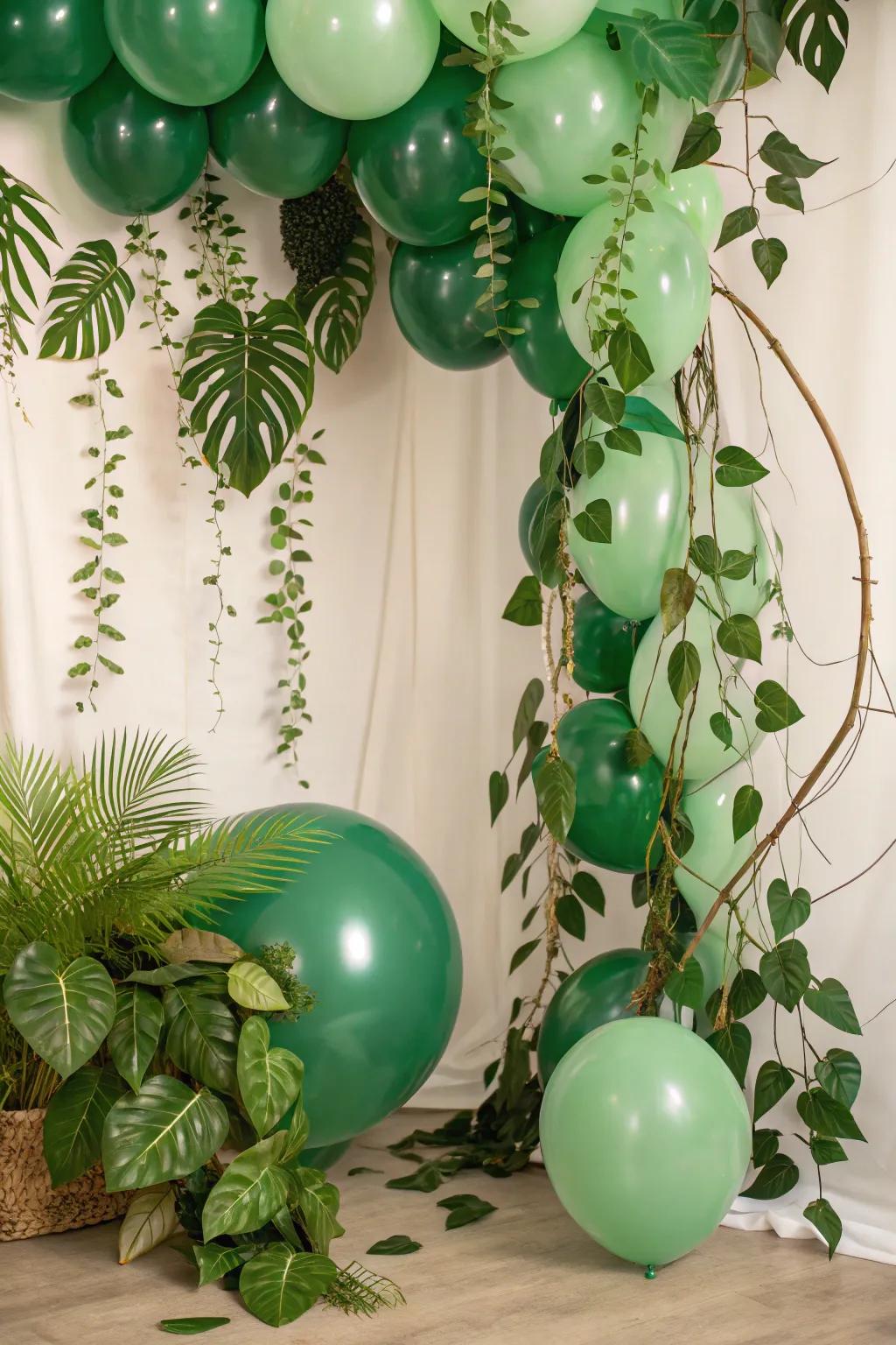 A nature-influenced scenery introduces an organic impression.