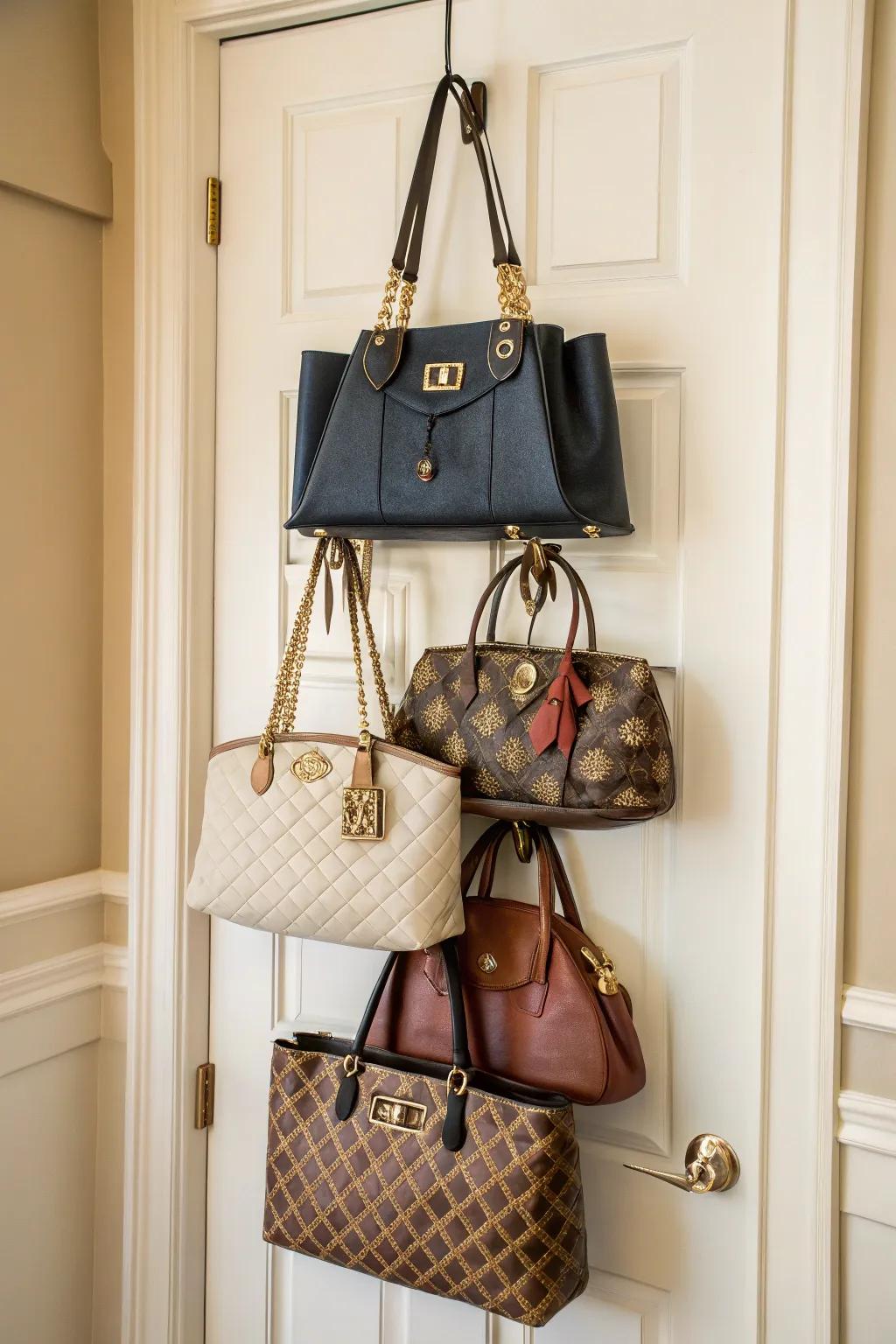 With this rack, you can keep your precious handbags easy to get to.