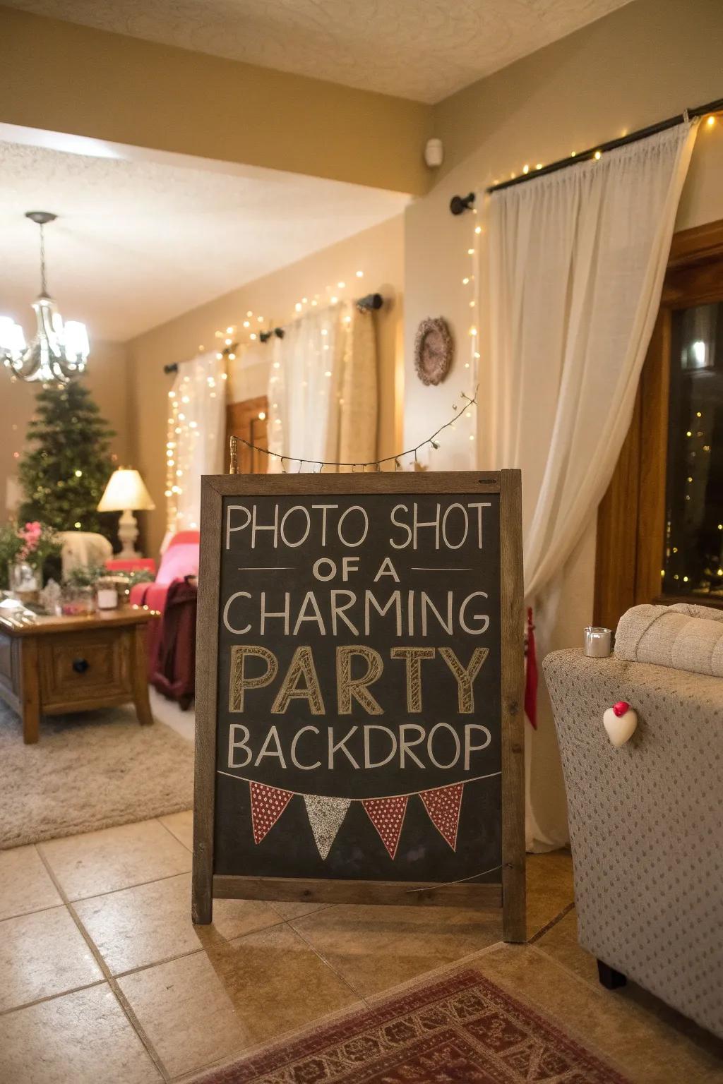 Demonstrate ingenuity through an adaptable slateboard backdrop.