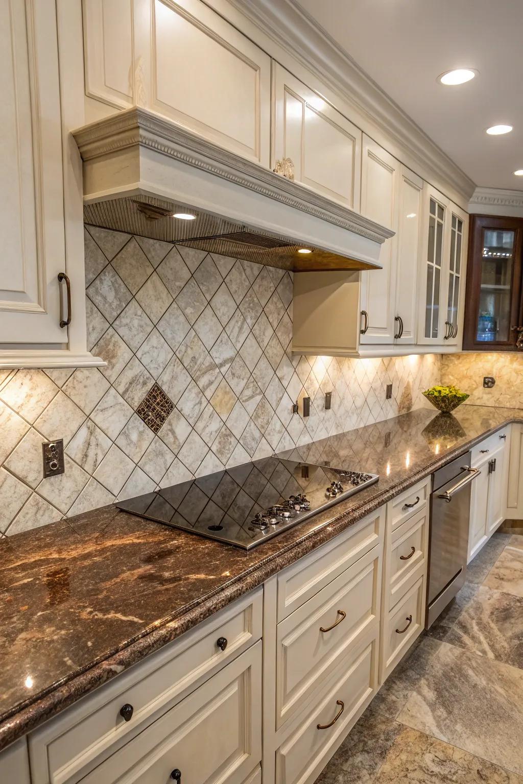 Faux stone bricks complement the elegance of mystic earth stone.