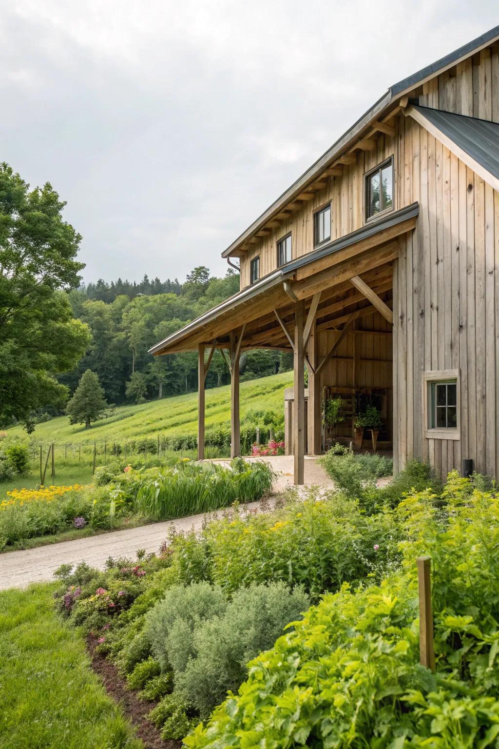 A green overhang that cares for the environment.