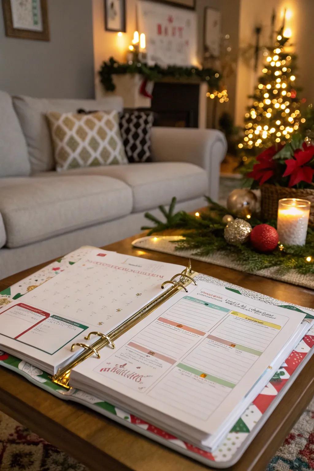 A holiday planning binder for stress-free celebrations.