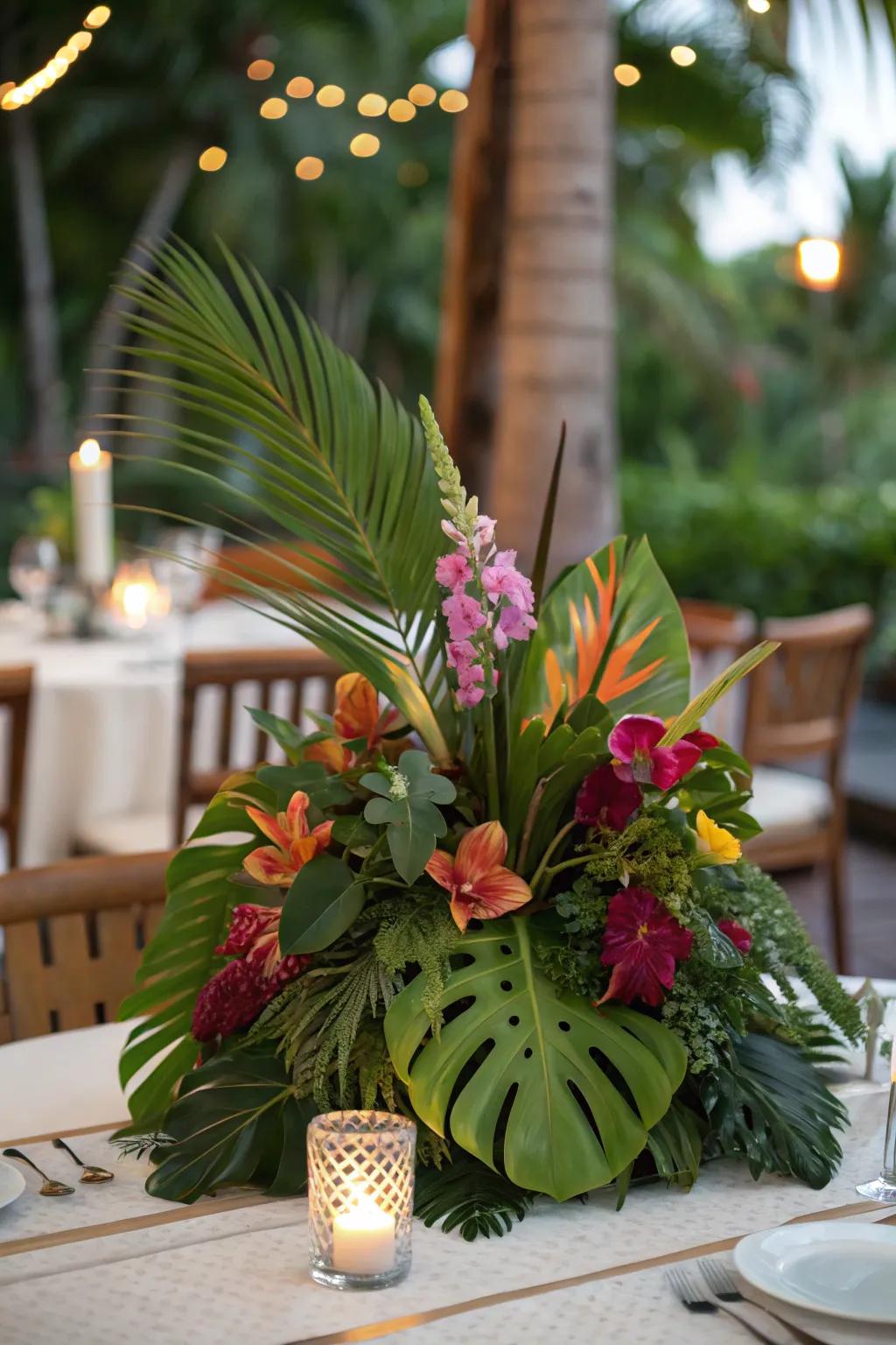 Transport a piece of paradise to your table using a tropical motif.