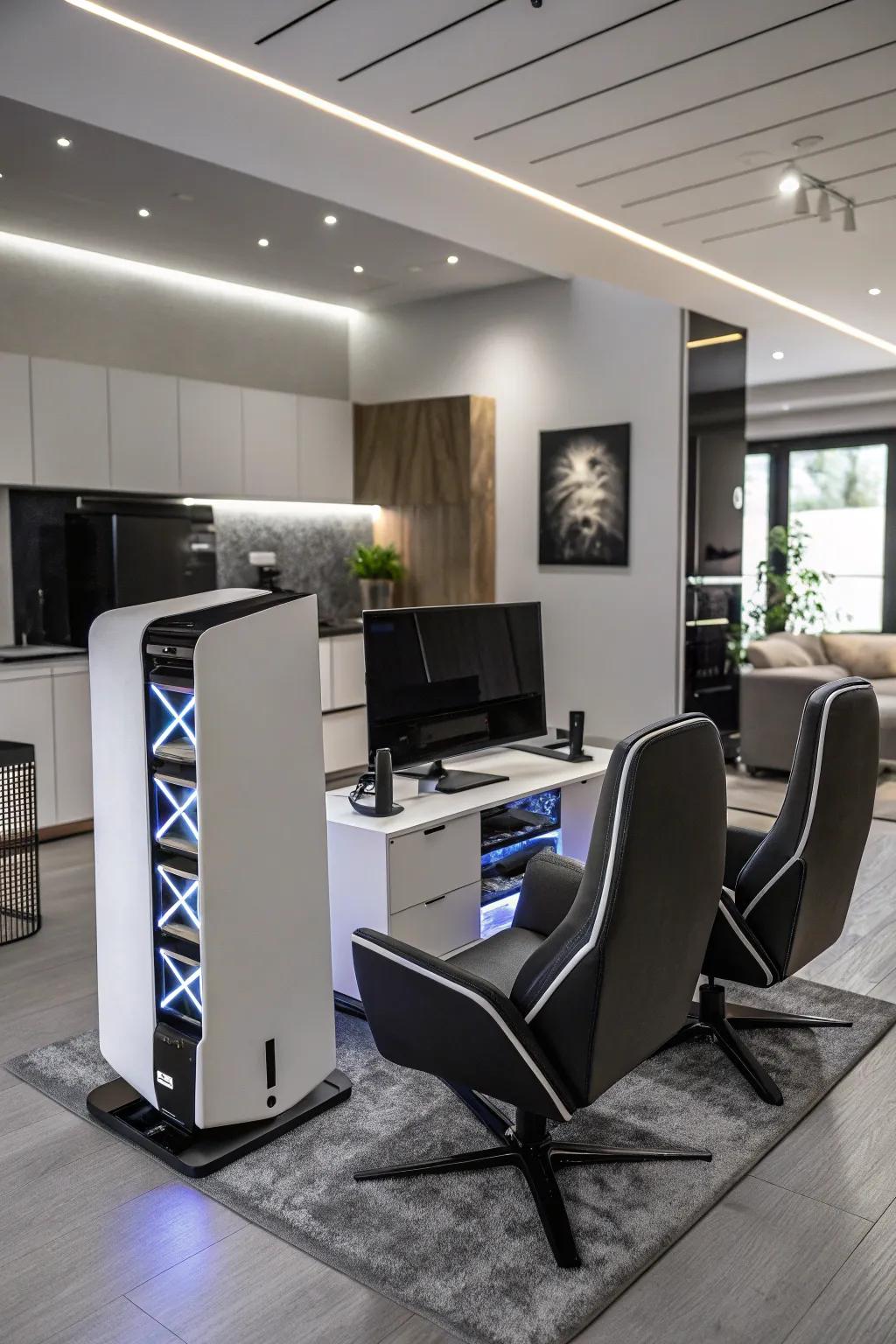 Modern details produce a cutting-edge gaming environment.