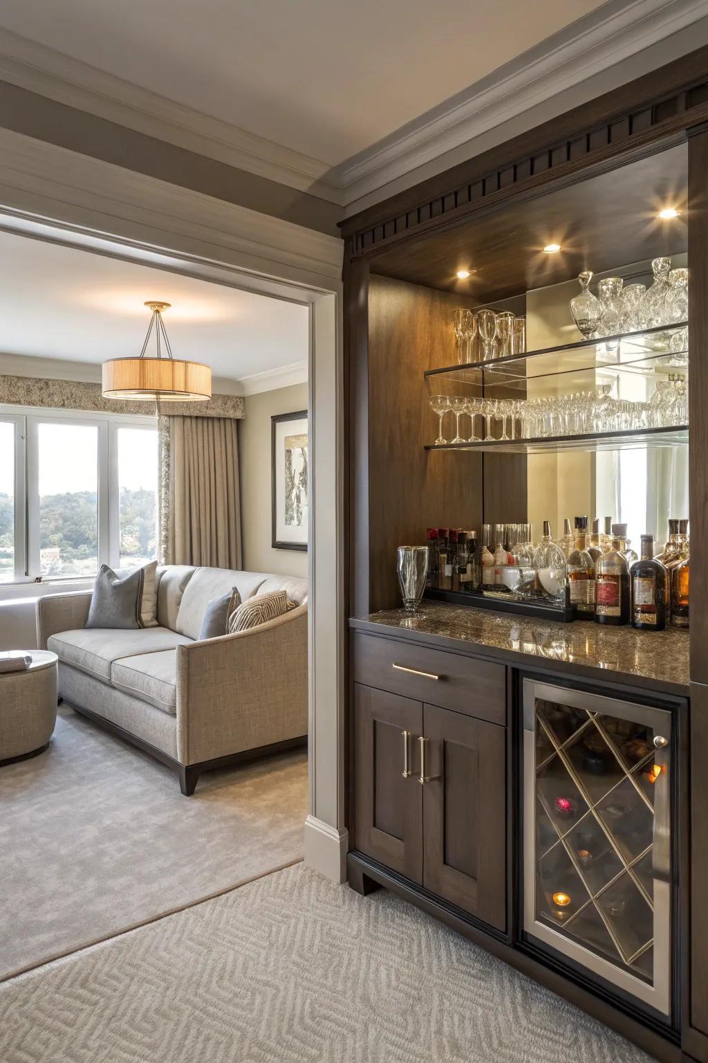 A personal beverage station elevates luxury and convenience in your space.