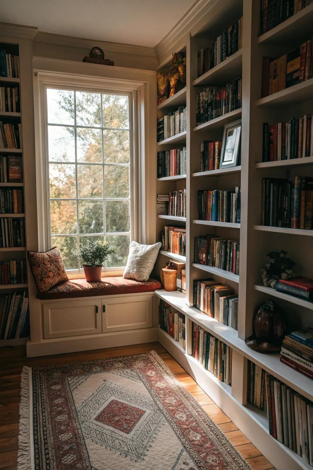 Turn corners into focal points with creative bookshelf designs.