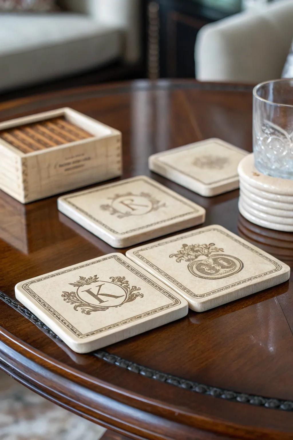 Bespoke coasters that bring elegance to any setting.