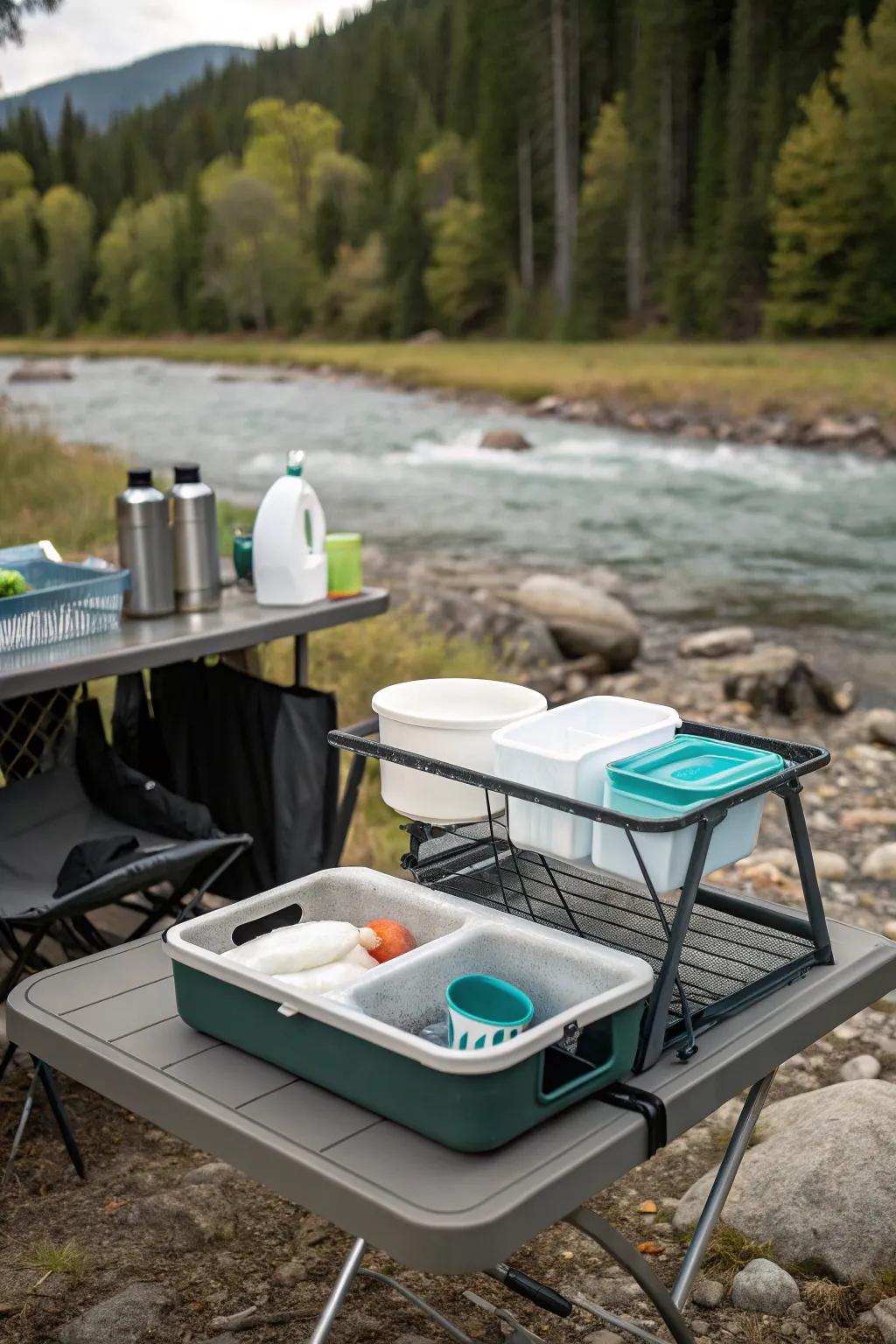 Dishwashing that’s small and effective while on the go.
