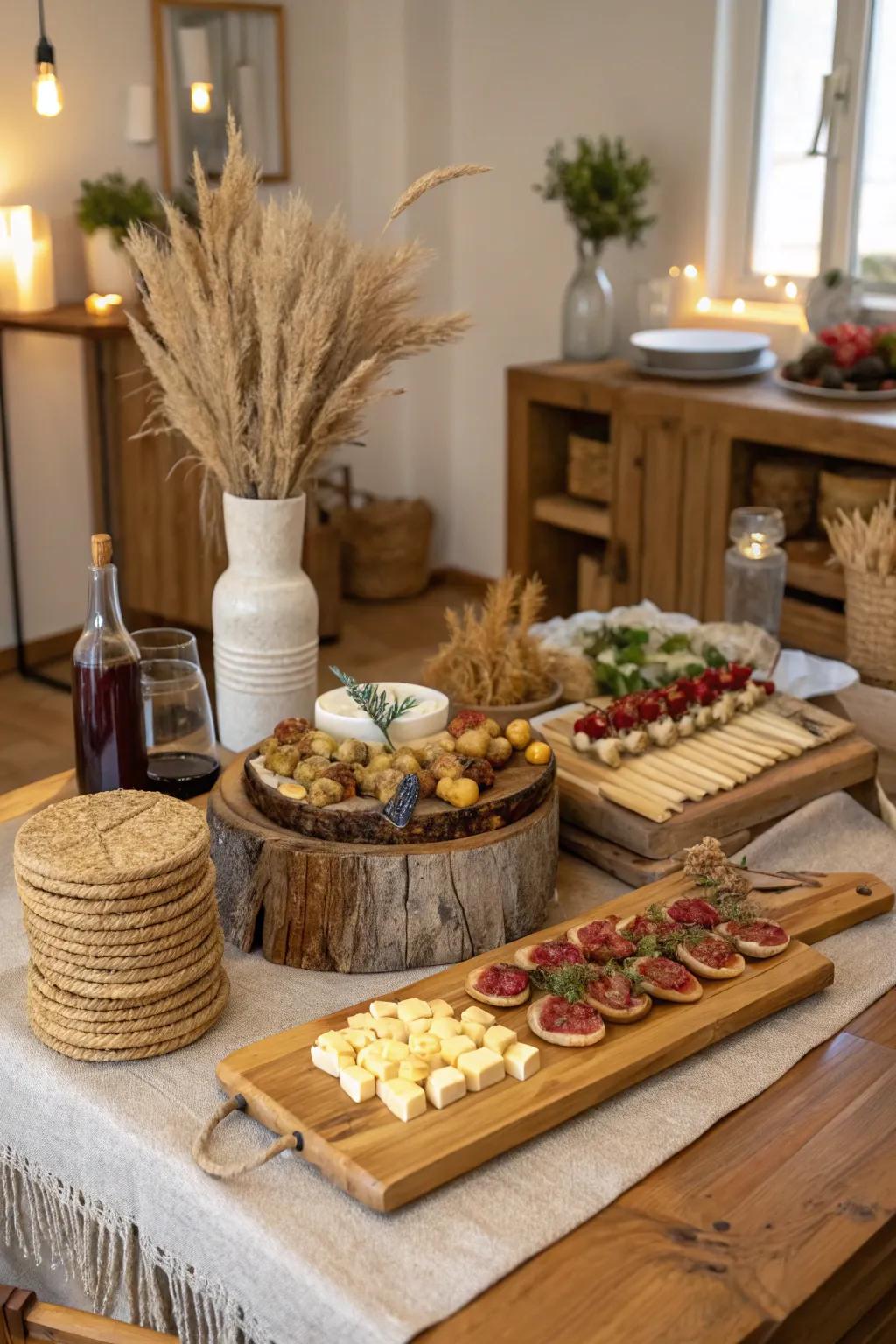 Natural accents create a cozy, inviting atmosphere.