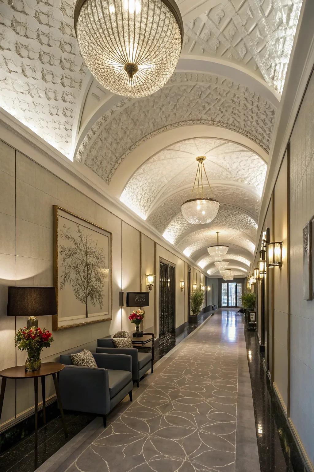 Textured overhead layouts introduce dimension and a unique tactile element.