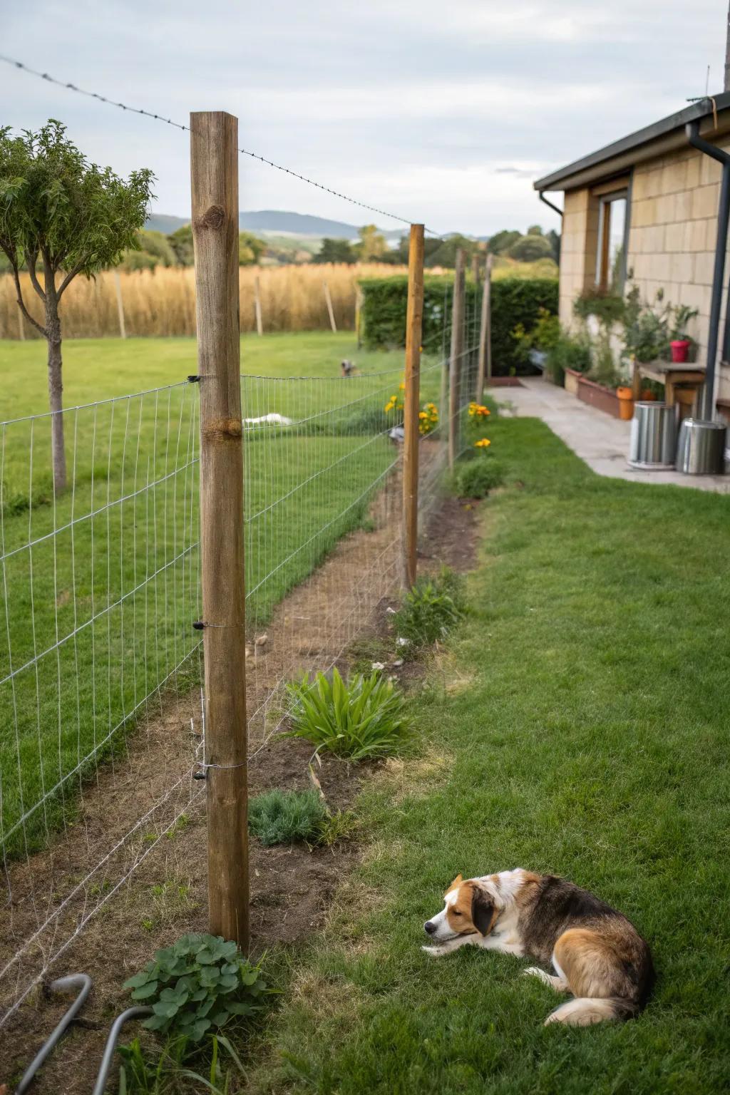 Timber stake enclosures are a rustic and cost-effective option.