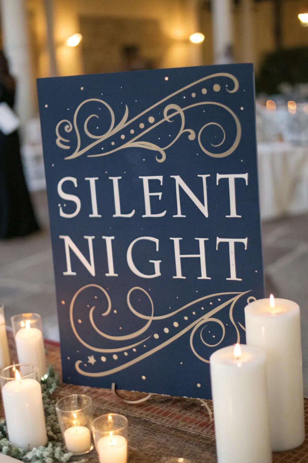 Add elegance with a penmanship 'Peaceful Night' marker.