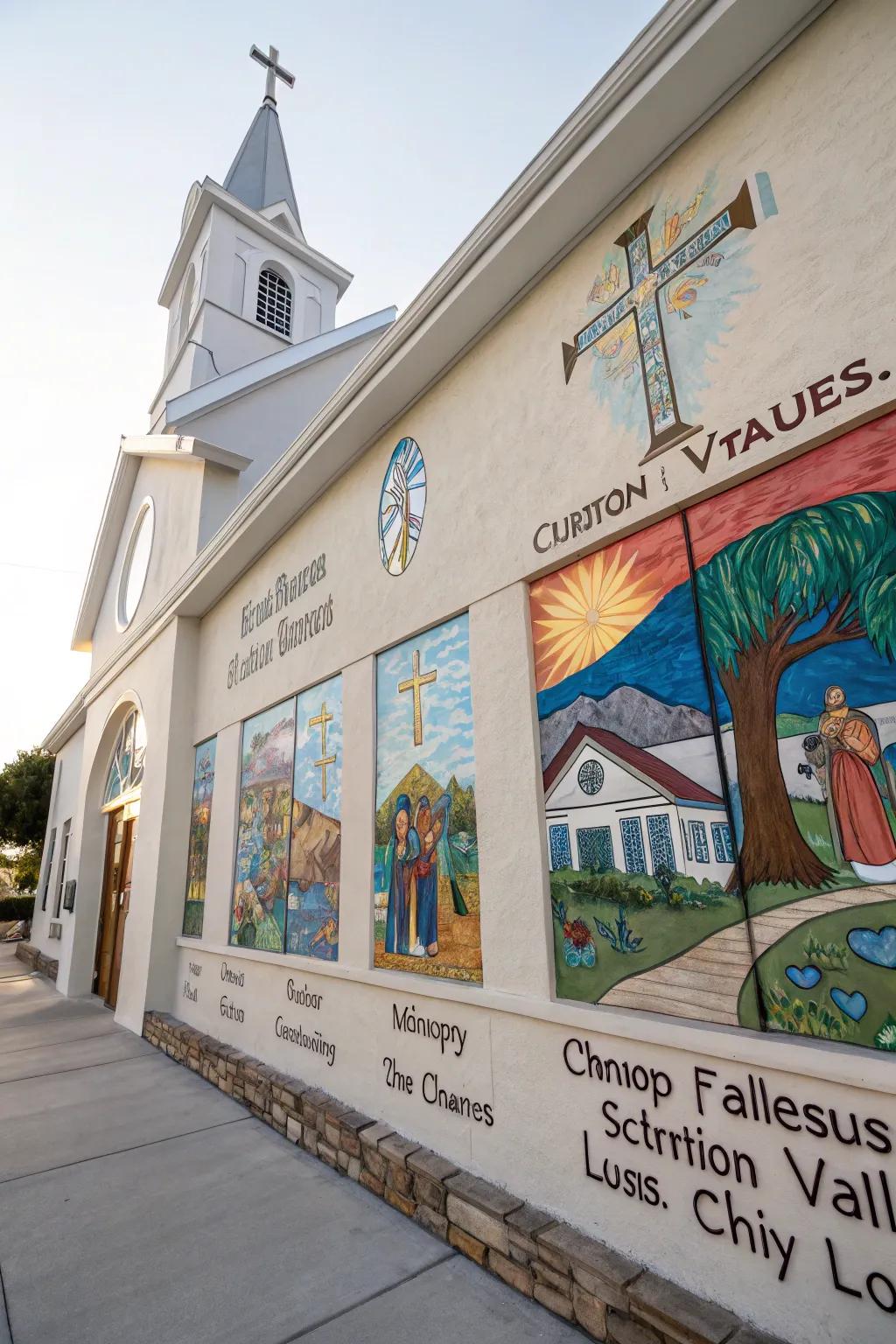 Chapel partition presenting custom craftwork.