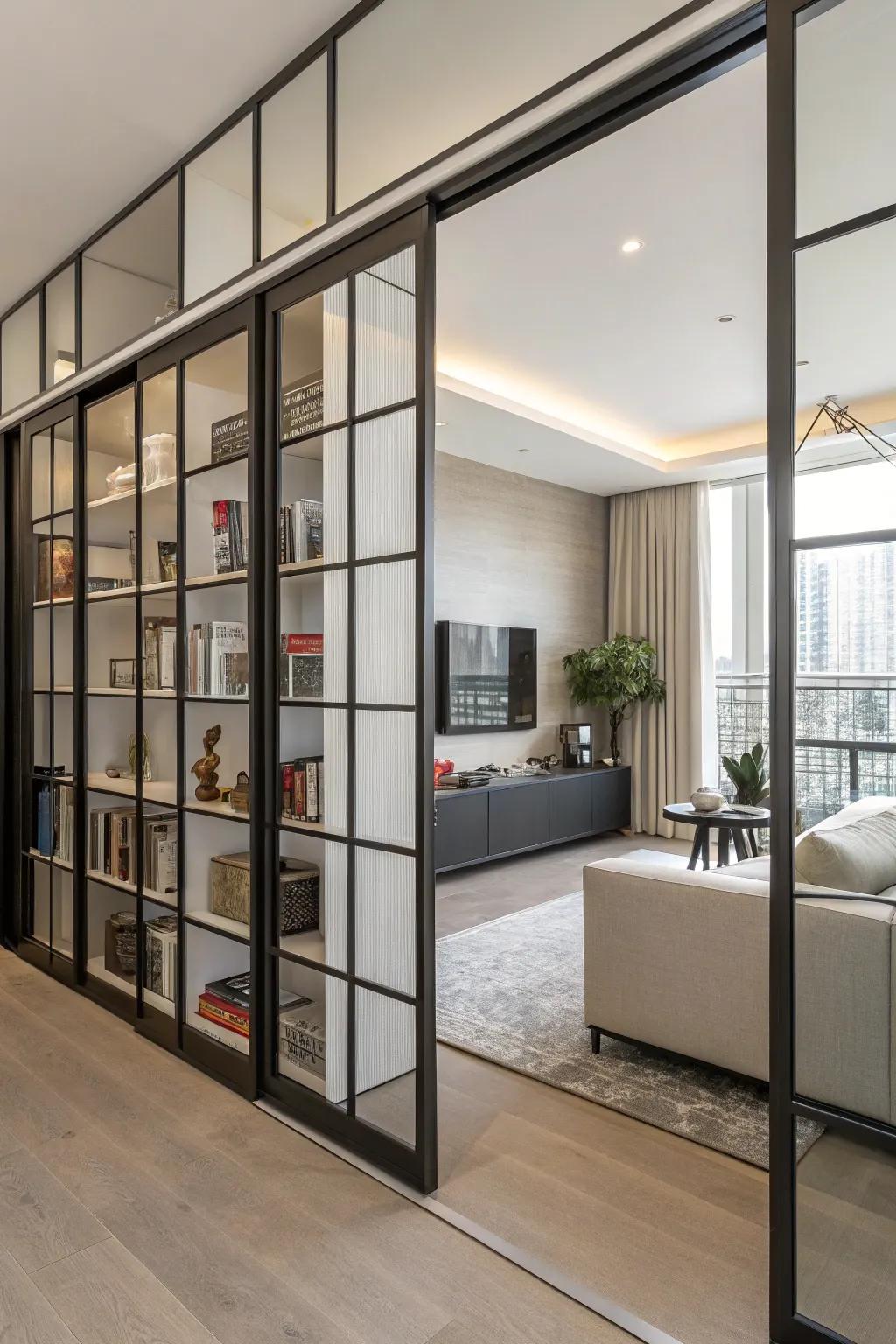 Refined dividers establish separate yet open spaces.